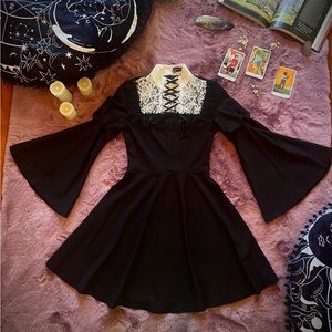 Dark in Love 🖤 Dress with Laced Up Collar ✨🔮 Size Small